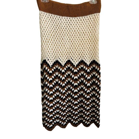 New Stella Pardo Paris Crochet Chevron Knit Skirt - Picture 7 of 10